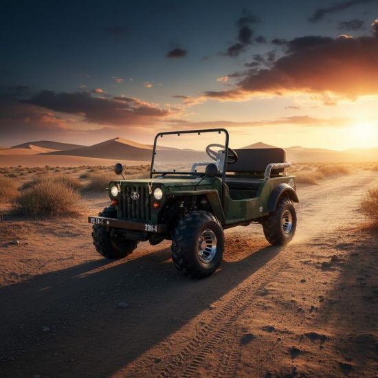 صورة سيارة تصميم عسكري بلون تمويهي جذاب 150cc